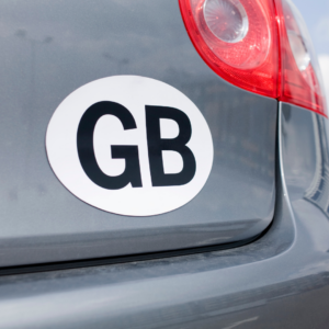 GB Sticker on car